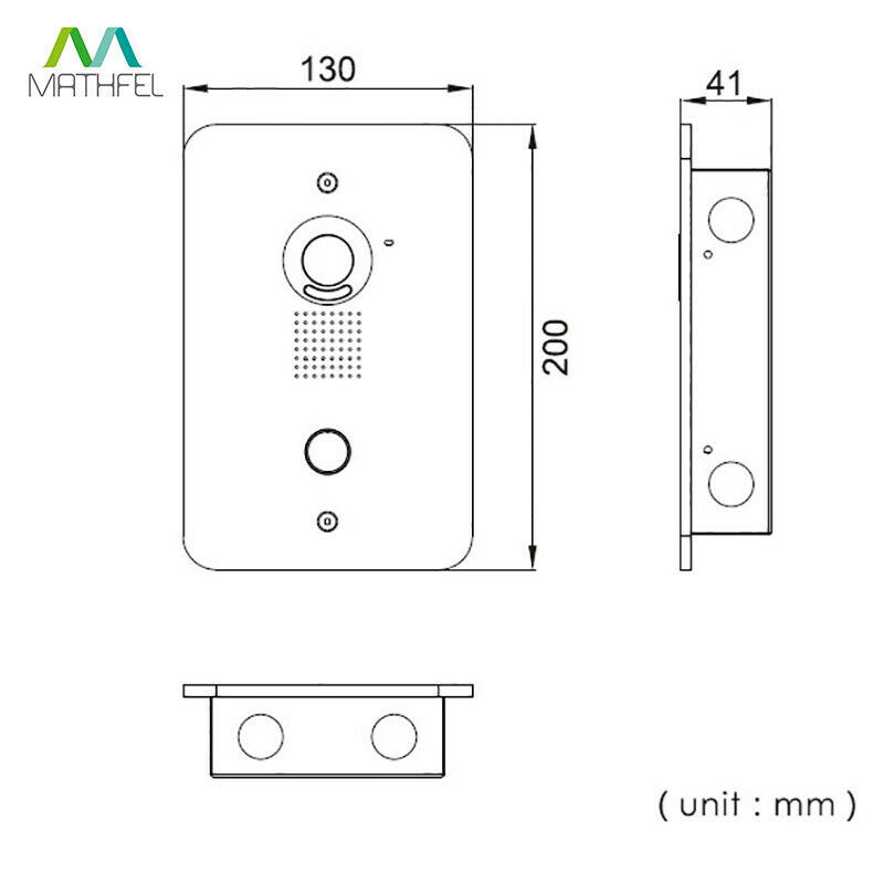 Draht T Rsprechanlage Mit Zoll Monitor Anthrazit Infrarot