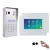 Mathfel 4 Draht Video Türsprechanlage mit Codeeingabe 7 Zoll Monitor optional WLAN Aufputz