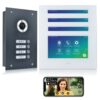 Mathfel 2 Draht BUS IP Video Türsprechanlage WLAN Außenstation Anthrazit 4 Familienhaus