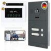 Mathfel 4-Draht WLAN Türsprechanlage | 170° HD Kamera | Anthrazit | 2-Familienhaus – Ansicht 1