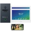 Mathfel 2 Draht BUS WLAN Video Türsprechanlage Fingerprint & 10″ Full HD 2MP 170° Kamera Außenstation Anthrazit mit Gravur 1