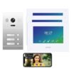Mathfel 2 Draht Video Türsprechanlage 7″LCD Monitor mit Aufzeichnung & Nachtsicht Silber Kamera Fischauge Full HD 3