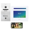 Mathfel 2 Draht BUS WLAN Video Türsprechanlage Fingerprint 7 Zoll Monitor Full HD 2MP 170 Grad Weitwinkelkamera Außenstation