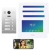 Mathfel 2 Draht Video Türsprechanlage 7″LCD Monitor mit Aufzeichnung & Nachtsicht Silber Kamera Fischauge Full HD 4