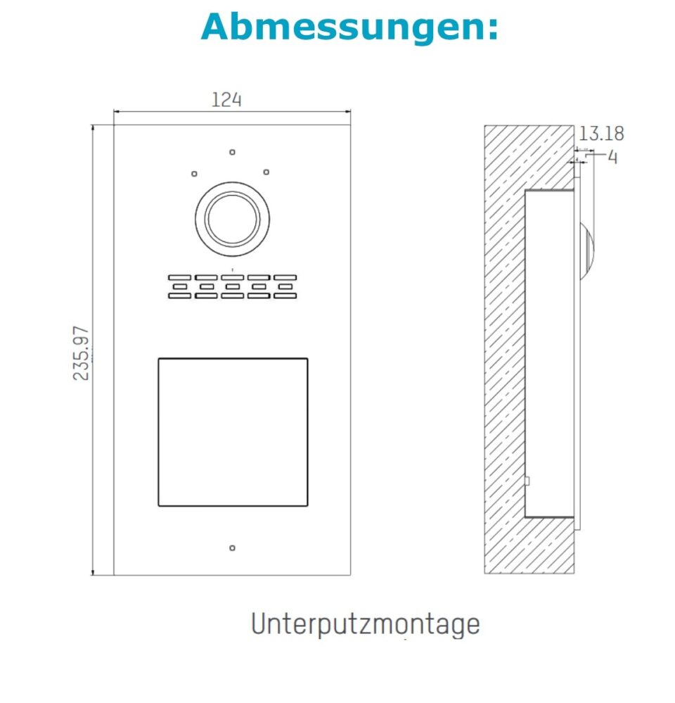 Mathfel LAN PoE Video-Türsprechanlage | Digitales Display, WLAN & RFID Code | 170° Full HD Kamera | Mehrfamilienhaus – Bild 3