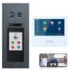 Mathfel 2 Draht BUS Türsprechanlage Digital Display WLAN RFID Code 170° Kamera Edelstahl Full HD Mehrfamilienhaus Anthrazit