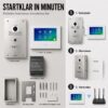 2-Draht IP Videotürsprechanlage | Fingerprint | Full-HD 170° Kamera | Human-Bewegungsmelder |… – Ansicht 9