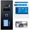 Mathfel 2 Draht IP Türsprechanlage WLAN mit Fingerprint RFID 3 Familienhaus Full HD Video Anthrazit Unterputz