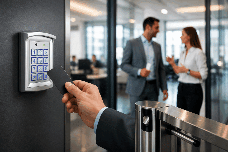 RFID Zutrittskontrolle mit Codeschloss – Anwendungsbeispiel an der Tür