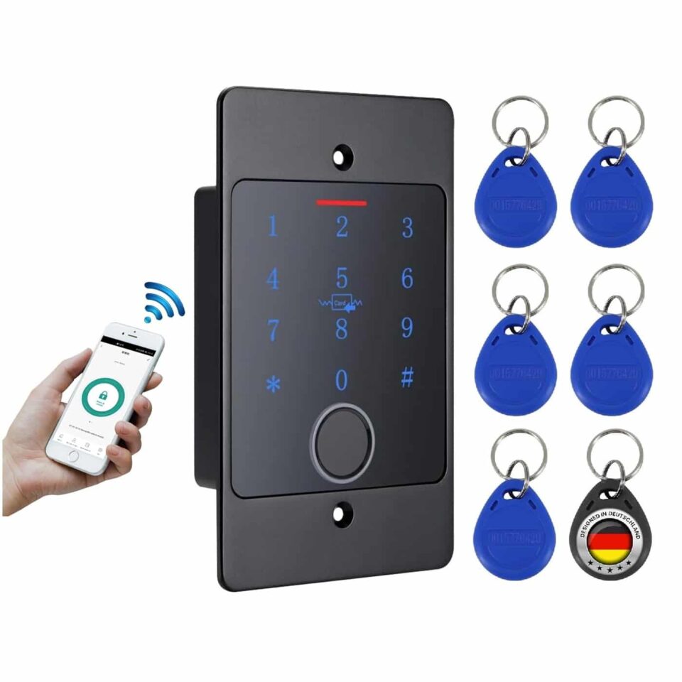 WLAN Fingerprint RFID Codeschloss mit Tuya App Smarte Zutrittskontrolle für Haustür, Garagentor & Hoftor IP66